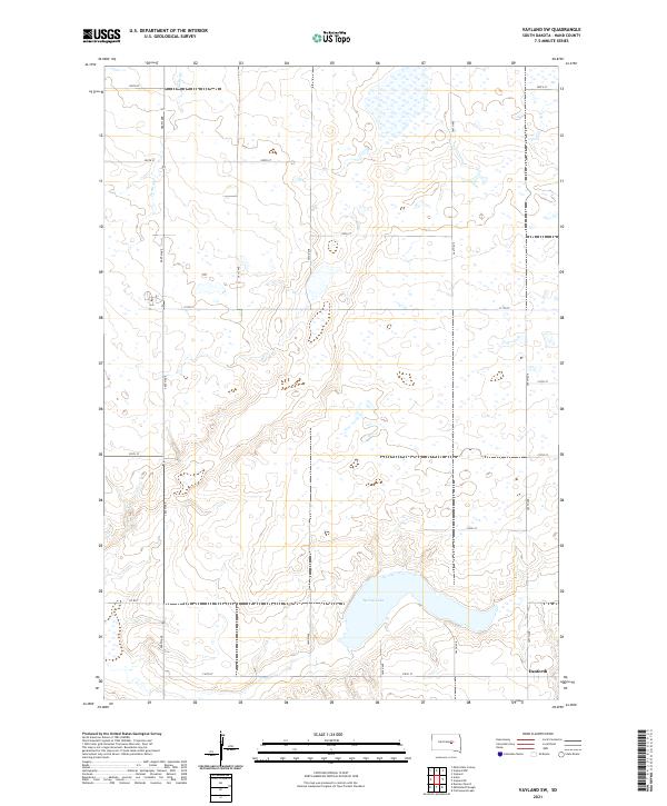 USGS US Topo 7.5-minute map for Vayland SW SD 2021