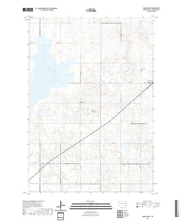 USGS US Topo 7.5-minute map for Vienna West SD 2021