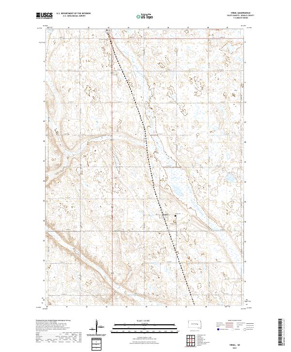 USGS US Topo 7.5-minute map for Virgil SD 2021