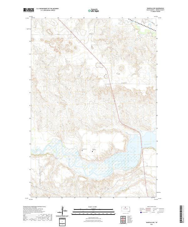 USGS US Topo 7.5-minute map for Wakpala NW SD 2021