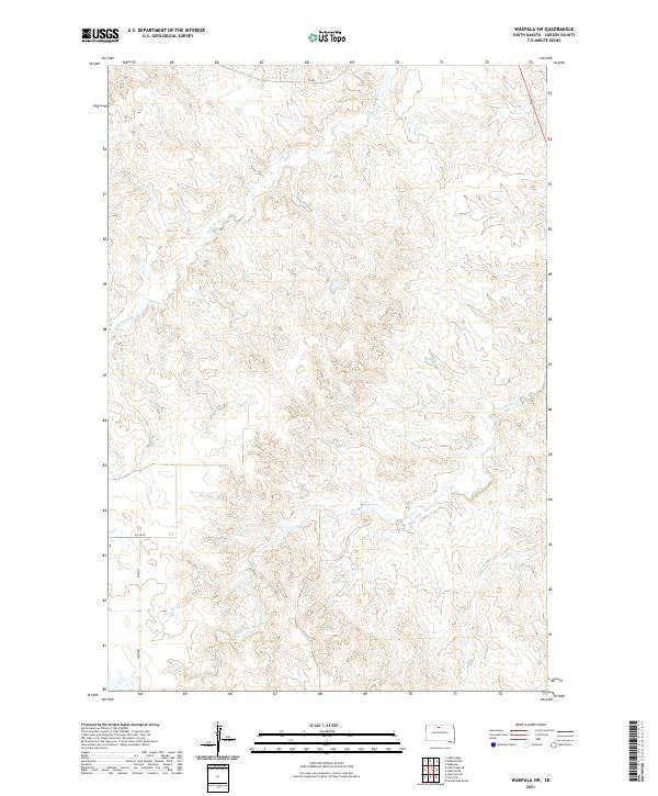 USGS US Topo 7.5-minute map for Wakpala SW SD 2021