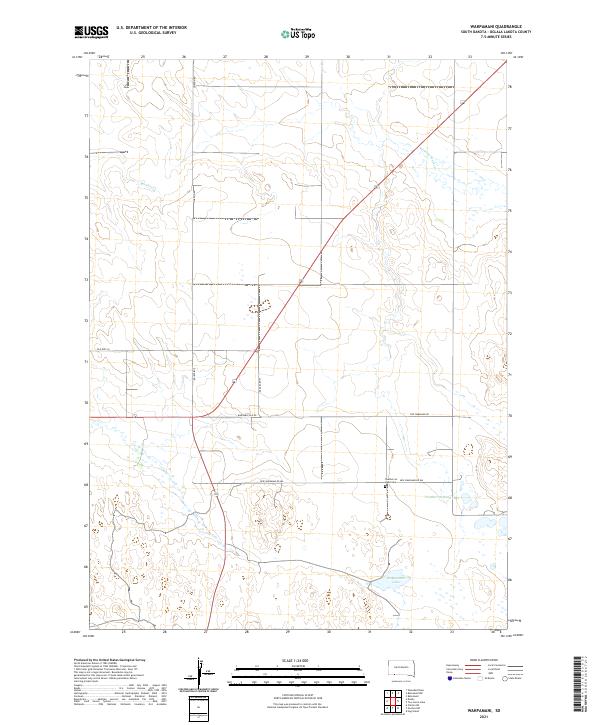 USGS US Topo 7.5-minute map for Wakpamani SD 2021