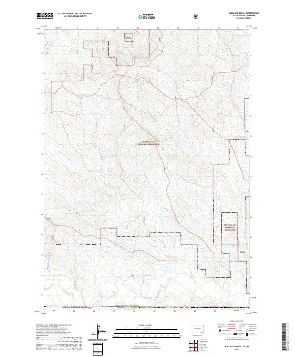 USGS US Topo 7.5-minute map for Wallace Ranch SDNE 2021