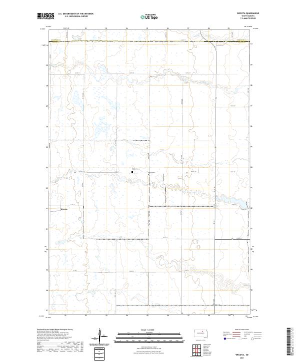 USGS US Topo 7.5-minute map for Wecota SD 2021