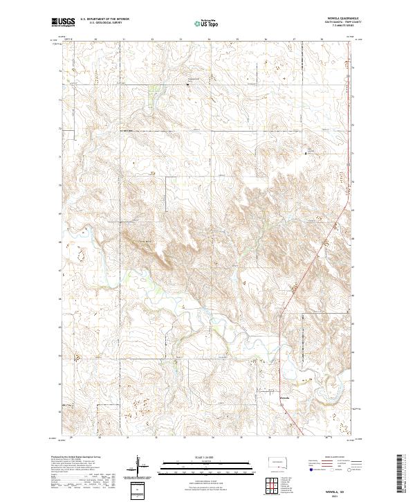 USGS US Topo 7.5-minute map for Wewela SD 2021