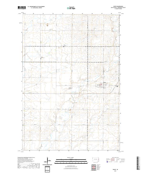 USGS US Topo 7.5-minute map for White SD 2021