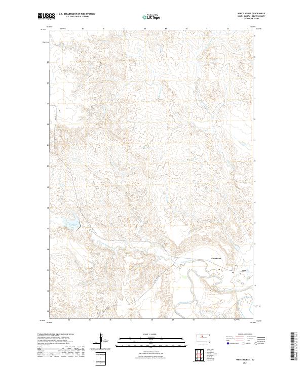 USGS US Topo 7.5-minute map for White Horse SD 2021