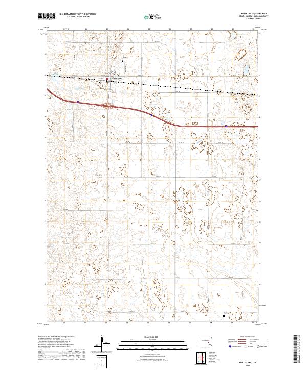 USGS US Topo 7.5-minute map for White Lake SD 2021