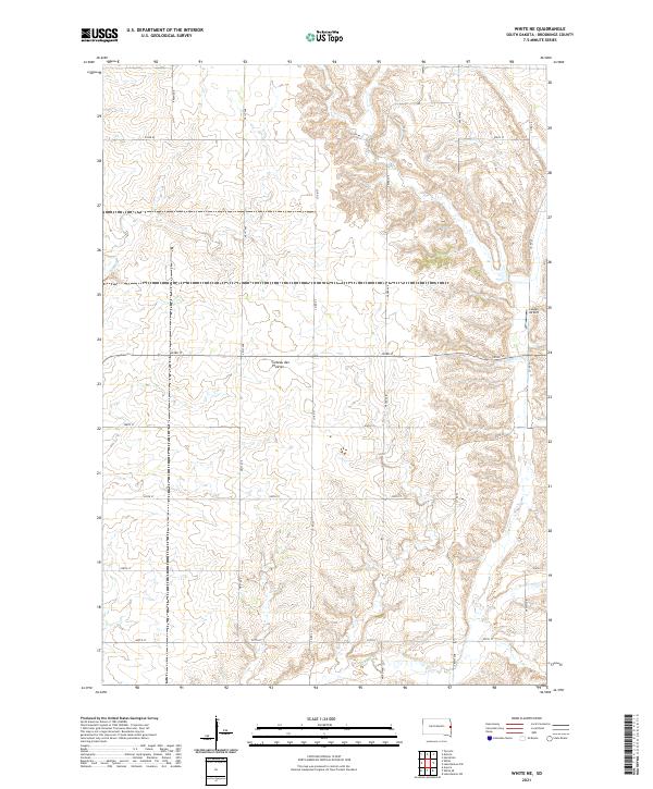 USGS US Topo 7.5-minute map for White NE SD 2021