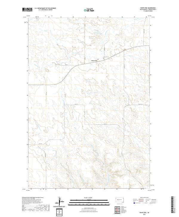 USGS US Topo 7.5-minute map for White Owl SD 2021