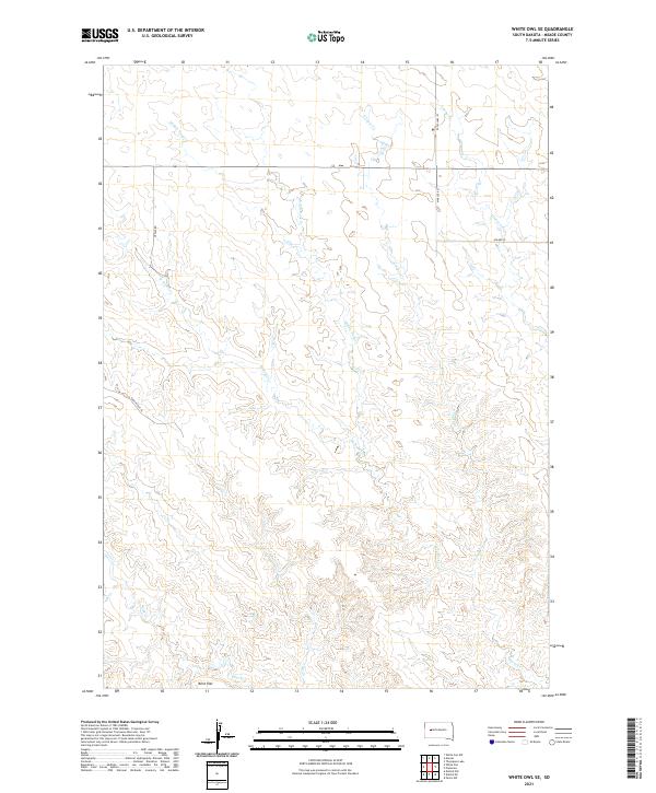 USGS US Topo 7.5-minute map for White Owl SE SD 2021