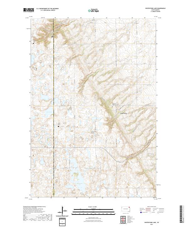 USGS US Topo 7.5-minute map for Whitestone Lake SD 2021