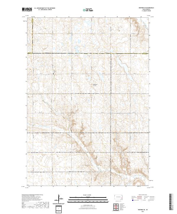 USGS US Topo 7.5-minute map for Winfred SE SD 2021