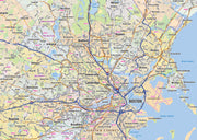 Boston North Shore Area Wall Map