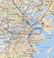 Boston and Suburbs Wall Map