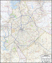 Charlotte and Mecklenburg County Wall Map