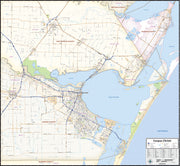 Corpus Christi Area Wall Map