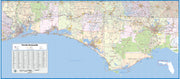 Florida Panhandle Wall Map