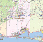 Florida Panhandle Wall Map