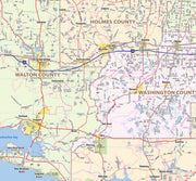 Florida Panhandle Wall Map