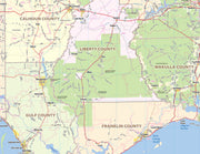 Florida Panhandle Wall Map