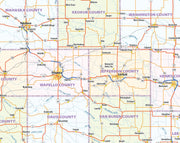 Iowa State Wall Map