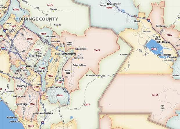 Los Angeles Area Zip Code Map