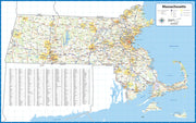 Massachusetts State Wall Map