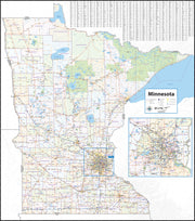 Minnesota State Wall Map