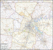 Nashville Metro Area Wall Map