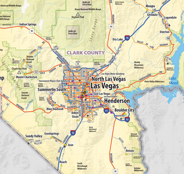 Nevada State Wall Map