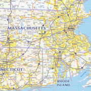 New England Regional Area Wall Map