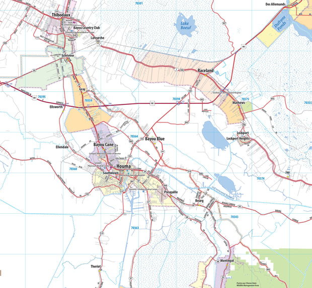 New Orleans Greater Metro Area Wall Map