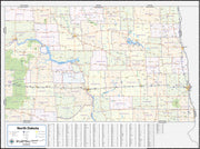 North Dakota State Wall Map