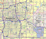 Oklahoma City Metro Area Wall Map