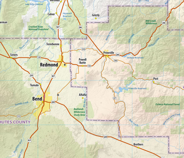 Oregon State Wall Map