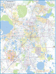 Orlando Metro Area Wall Map