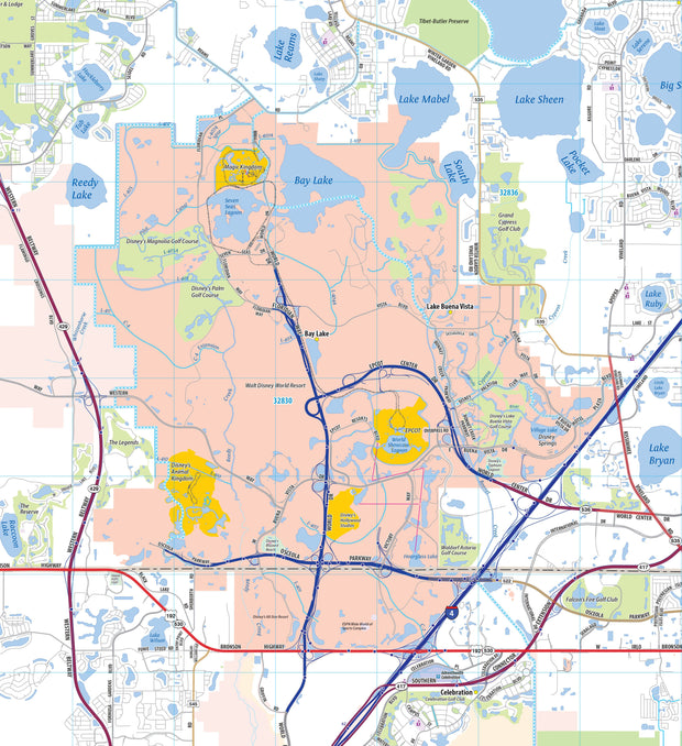 Orlando Metro Area Wall Map