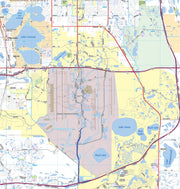 Orlando Metro Area Wall Map