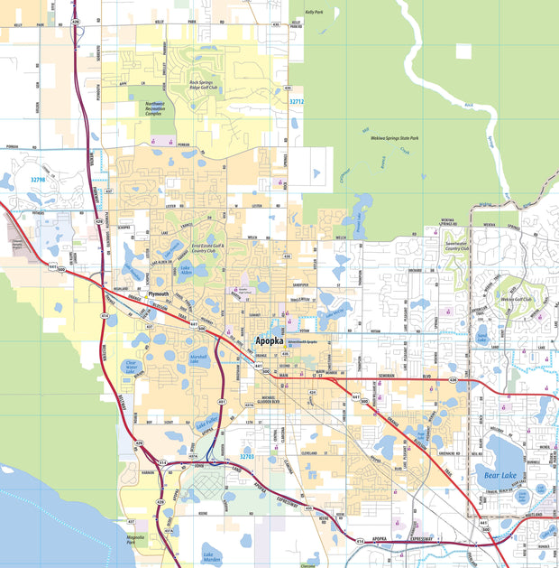 Orlando Metro Area Wall Map