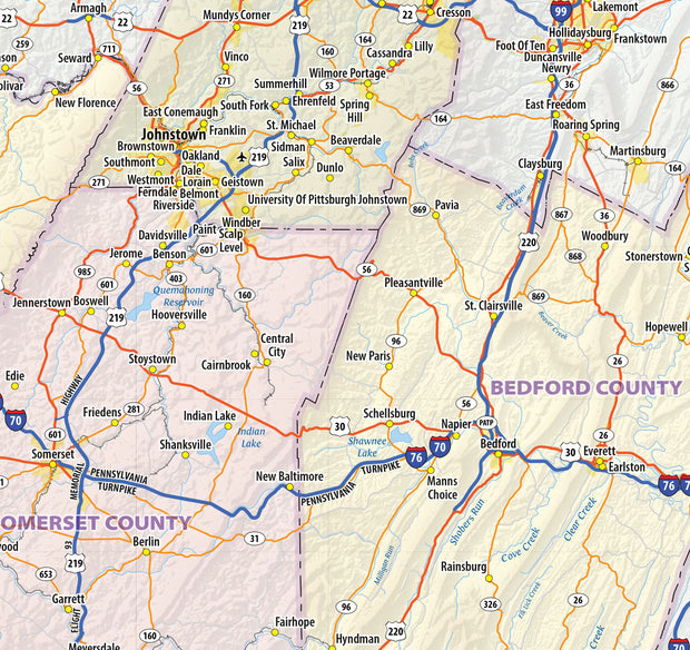 Pennsylvania State Wall Map