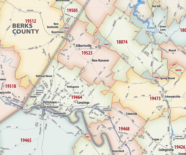 Philadelphia Metro Area Zip Code Map