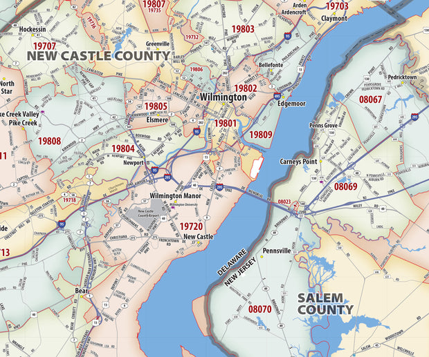 Philadelphia Metro Area Zip Code Map