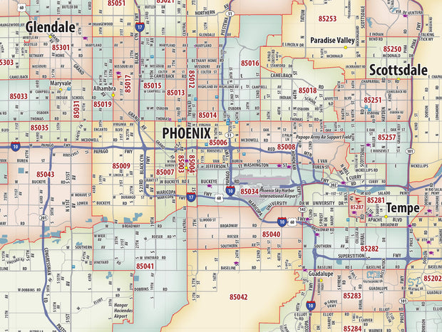 Phoenix Area Zip Code Map