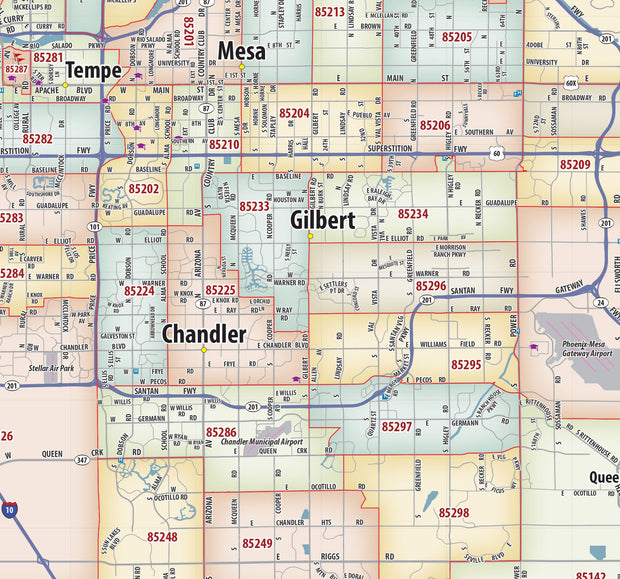 Phoenix Area Zip Code Map