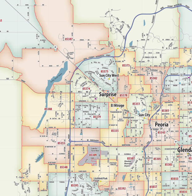 Phoenix Area Zip Code Map