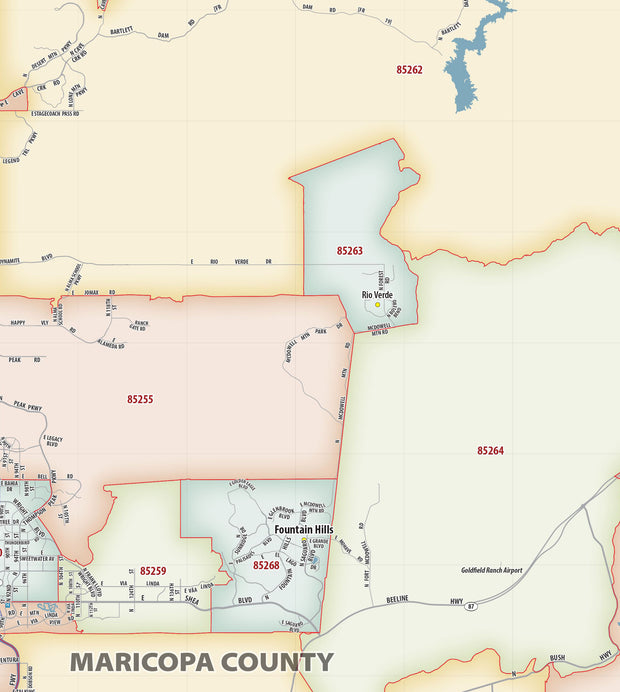 Phoenix Area Zip Code Map