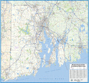 Rhode Island and the Providence Area Wall Map