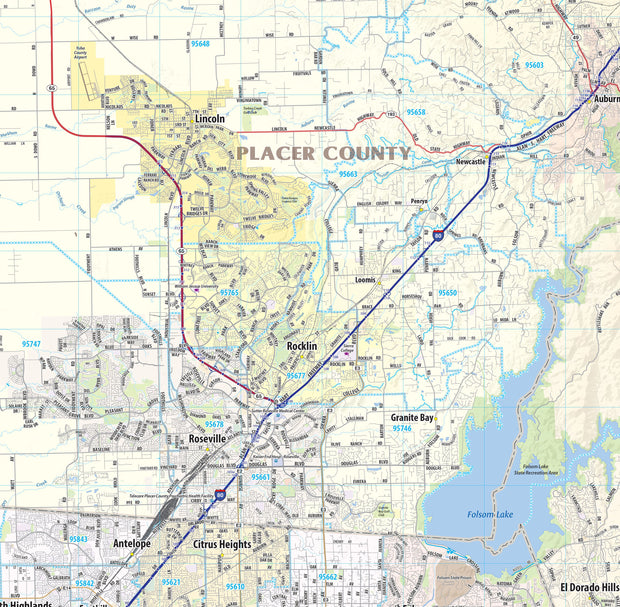 Greater Sacramento Area Wall Map