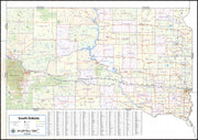 South Dakota State Wall Map